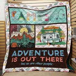 Camping Adventure Blanket Th1707 Quilt and Home Decor