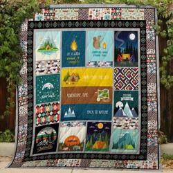 Camping Back To Nature Quilt Blanket Dhc020120814Td and Home Decor