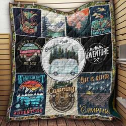 Camping Bear V2 BVA 3D Customized Quilt and Home Decor