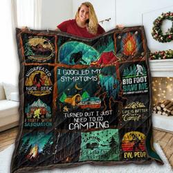 Camping Bigfoot Red 3D Customized Quilt and Home Decor