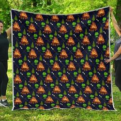 Camping Camfire Marshmallow 3D Customized Quilt and Home Decor