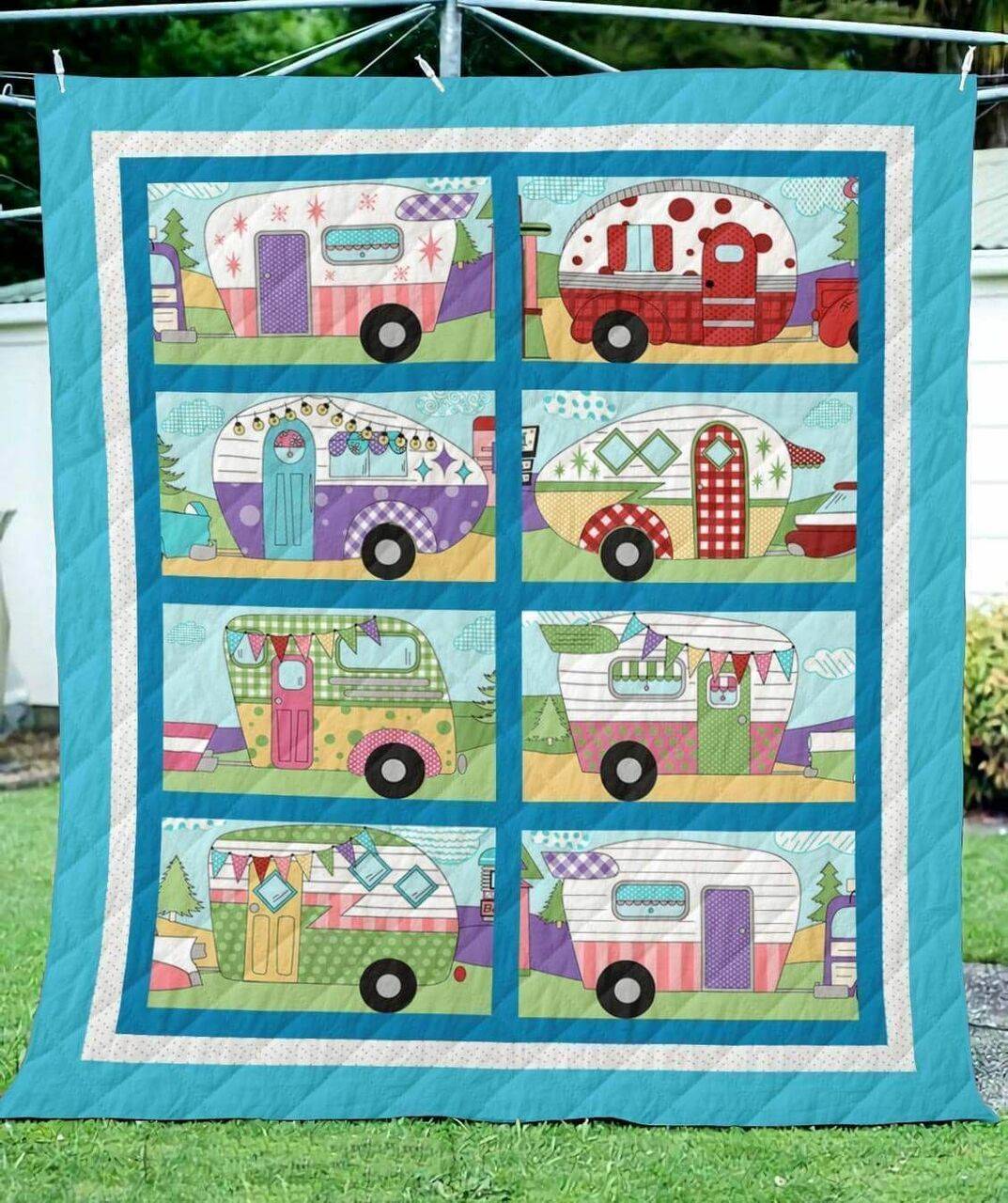 Camping Camper Art TB160996 3D Customized Quilt and Home Decor