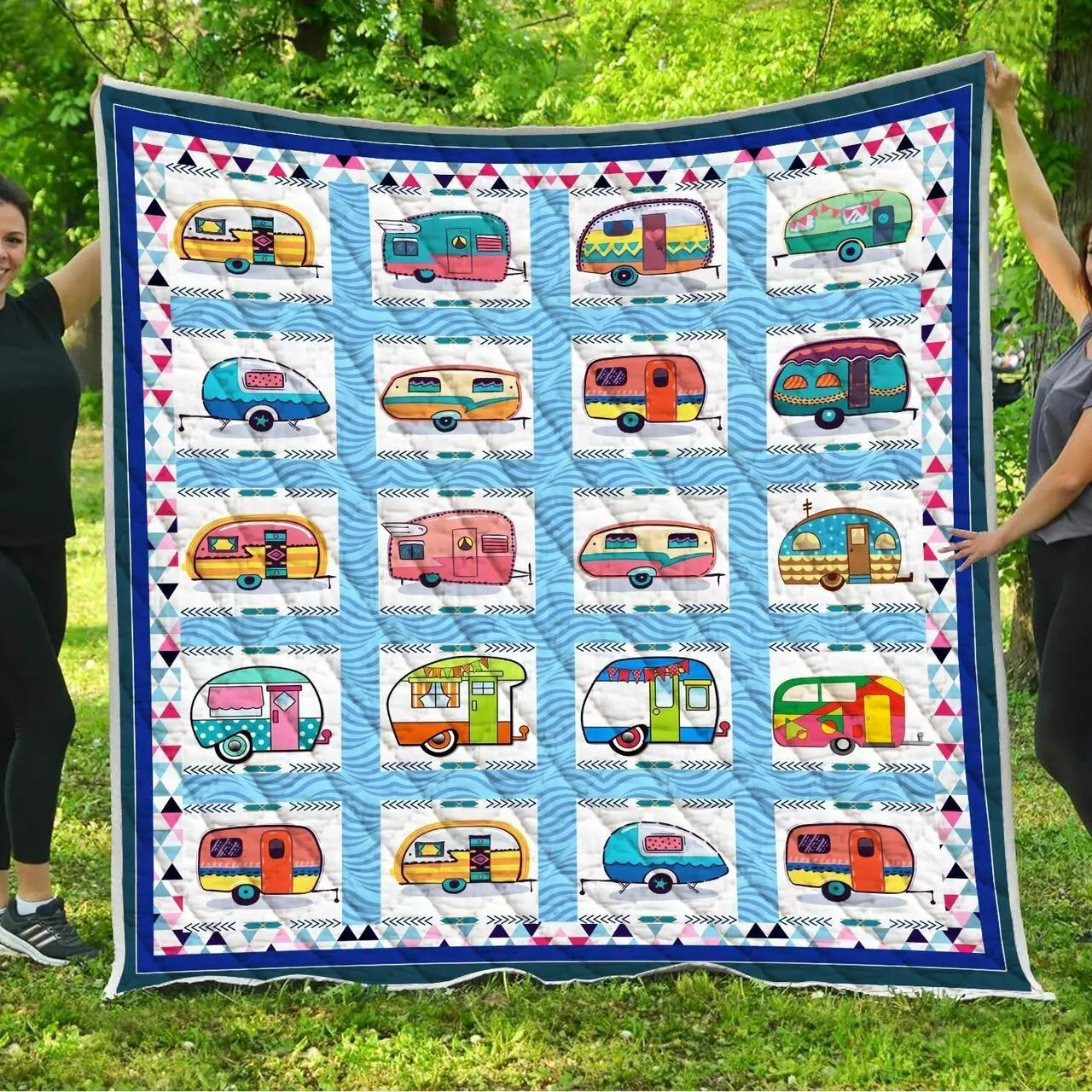 Camping Camper Love 3D Customized Quilt and Home Decor