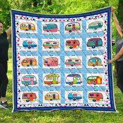 Camping Camper Love 3D Customized Quilt and Home Decor