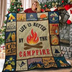 Camping Campfire 3D Customized Quilt and Home Decor