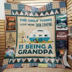 Camping Grandpa Quilt Blanket Dhc1102327Td and Home Decor
