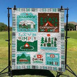 Camping Have An Adventure Quilt Blanket Great Customized Blanket Gifts For Birthday Christmas Thanksgiving and Home Decor