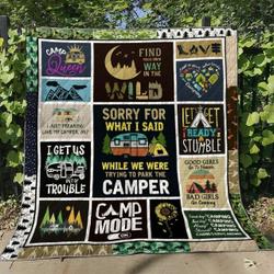 Camping Hn140601 Quilt Blanket and Home Decor