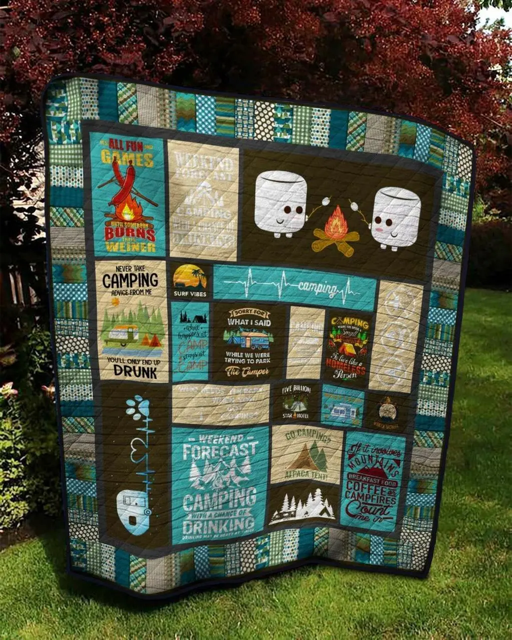 Camping Hn180503 Quilt Blanket and Home Decor