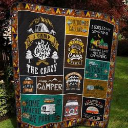 Camping Home Is Where We Park It Quilt Blanket Great Customized Blanket Gifts For Birthday Christmas Thanksgiving and Home Decor