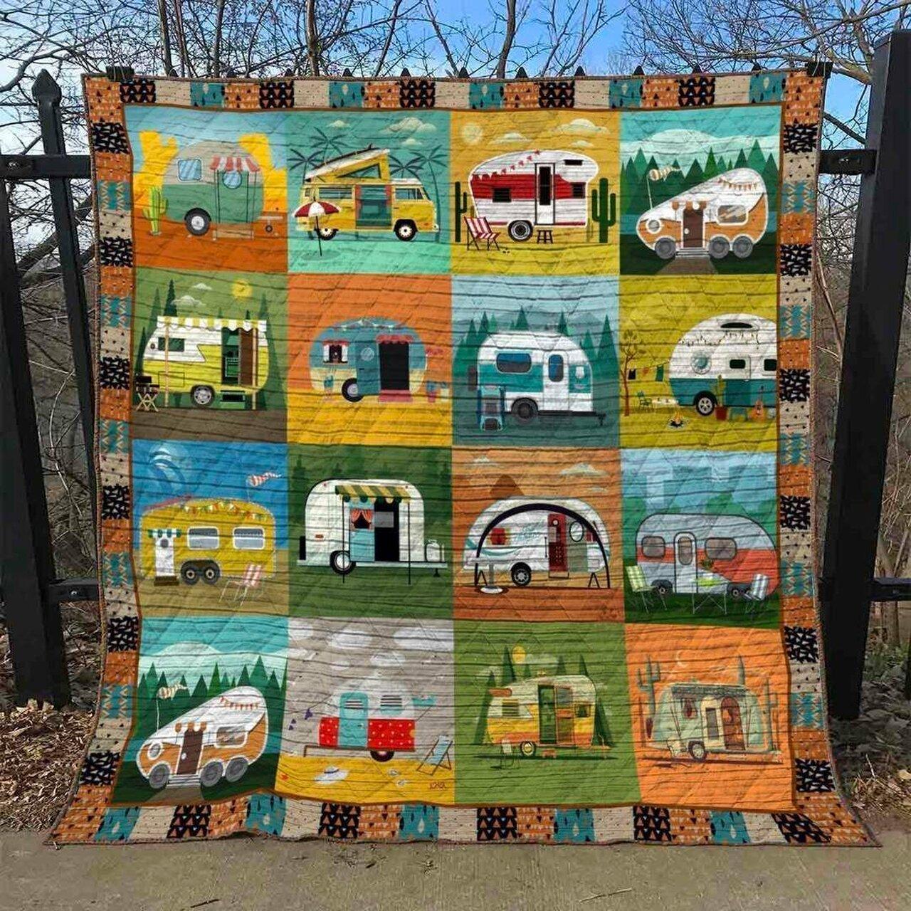 Camping Hur Quilt Bevrug and Home Decor