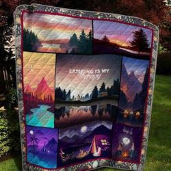 Camping Is My Therapy Quilt and Home Decor