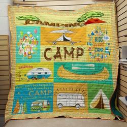 Camping: Kids Summer Camp Quilt and Home Decor