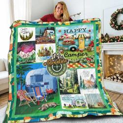 Camping Middle Logo M 3D Customized Quilt and Home Decor