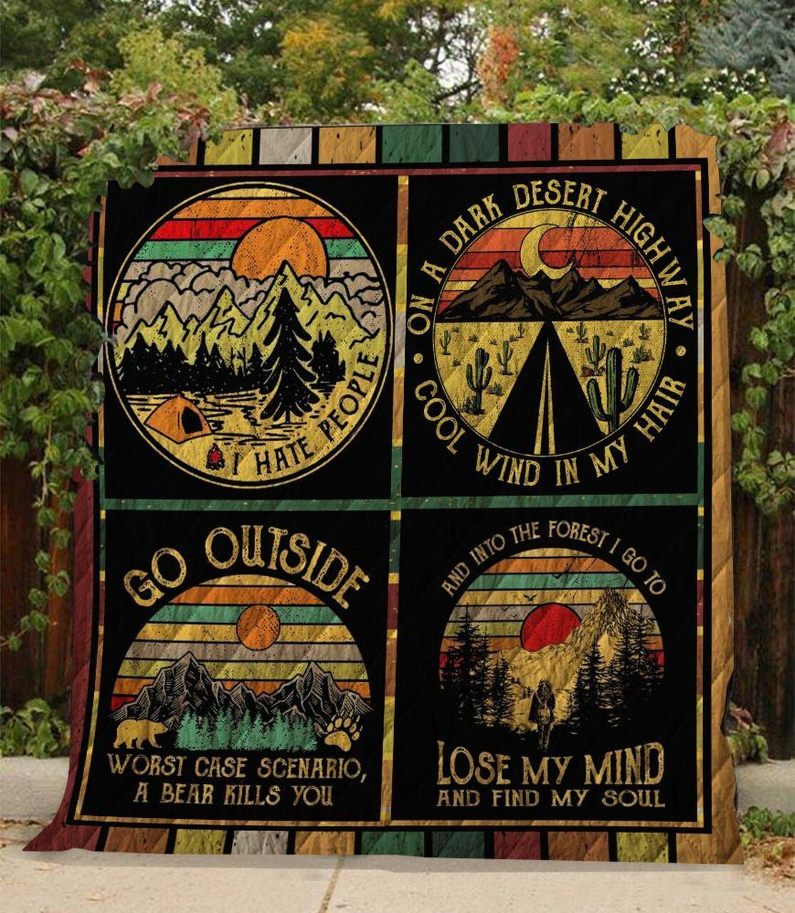 Camping Quilt Blanket A176 and Home Decor