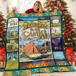 Camping Quotes Pattern 3D Customized Quilt and Home Decor