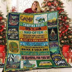 Camping Rule DABV1 3D Customized Quilt and Home Decor