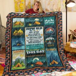 Camping Rule Pattern V1 3D Customized Quilt and Home Decor