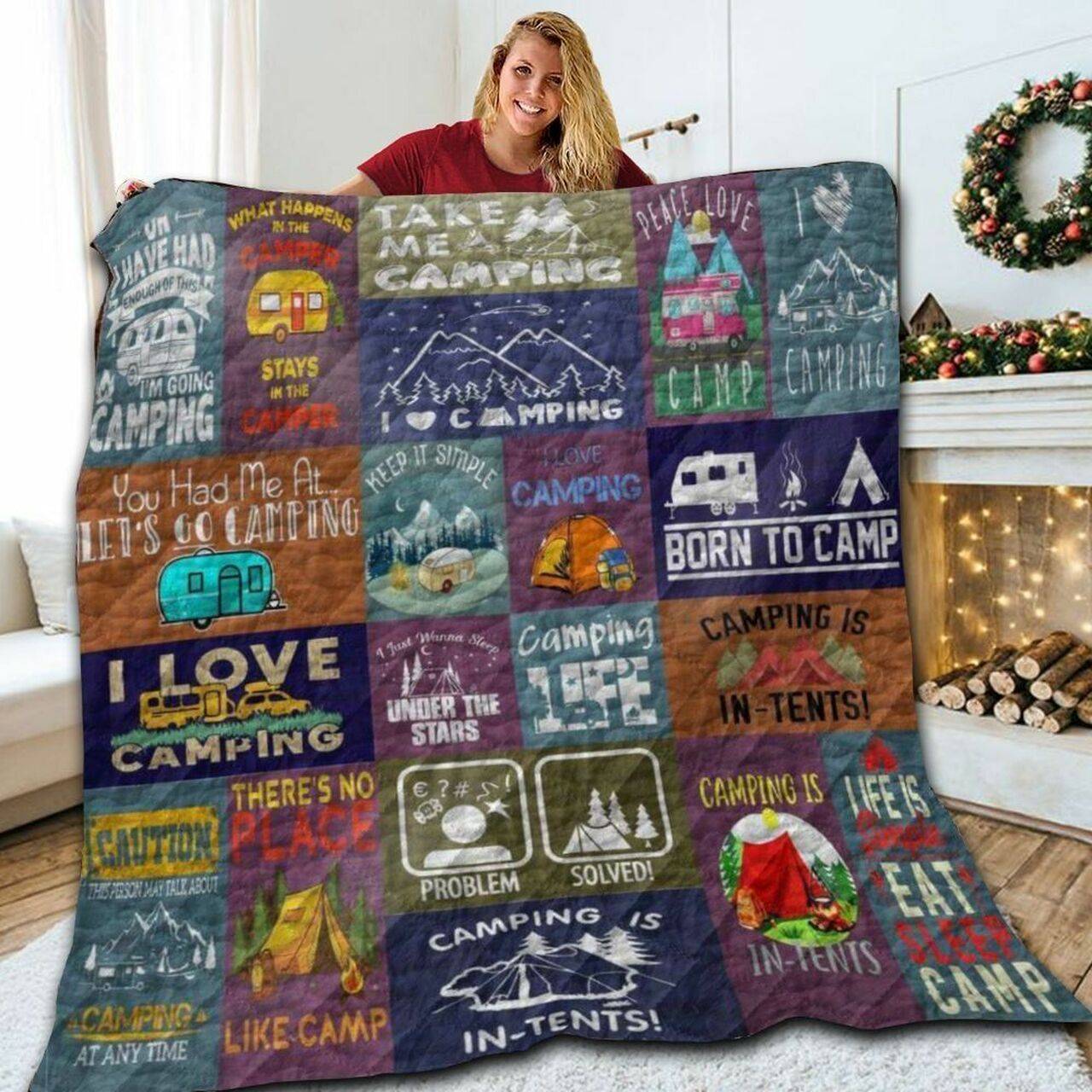 Camping Things 3D Customized Quilt and Home Decor