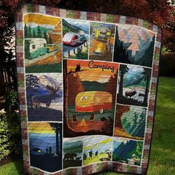Camping Tl170504 Quilt Blanket and Home Decor