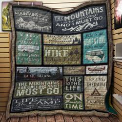 Camping Vintage Power Or Love Quilt Jgo and Home Decor