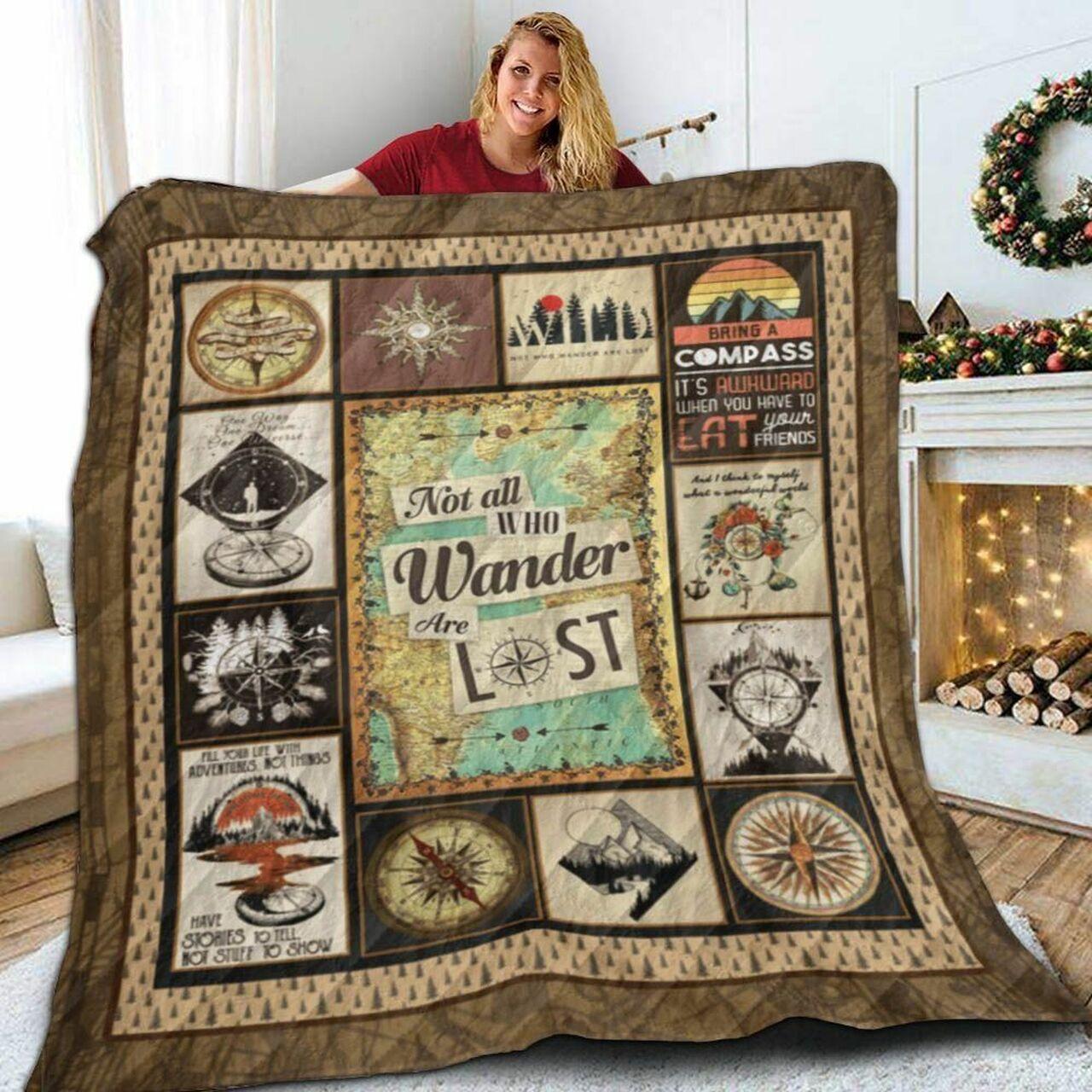 Camping Wanderlost Vintage V1 3D Customized Quilt and Home Decor
