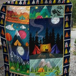 Camping With Friends Bl Quilt Blanket Dhc0201201309Td and Home Decor