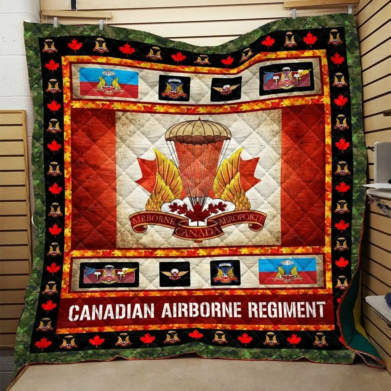 Canadian Airborne Regiment Quilt Blanket Dhc0910619Vt and Home Decor