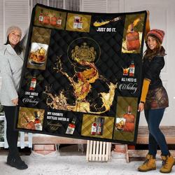 Canadian Club All I Need Is Whisky Gift Idea Quilt and Home Decor