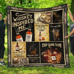 Canadian Club Whiskey Inspired Me Gift Idea Quilt and Home Decor