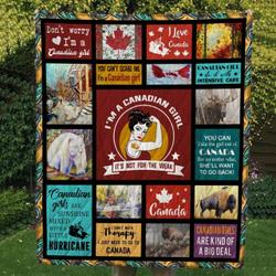 Canadian Girl Cl14100057Mdq Quilt Blanket and Home Decor