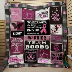 Cancer Boobs Quilt and Home Decor