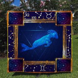 Capricorn Horoscope Ee12083 Quilt Inkp0108 and Home Decor