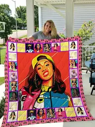 Cardi B All Season Plus Size Quilt Blanket and Home Decor