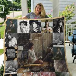 Carla Bruni Albums Quilt Blanket For Fans Ver 17 and Home Decor