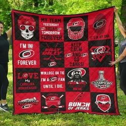 Carolina Hurricanes For Fan Gift Quilt and Home Decor
