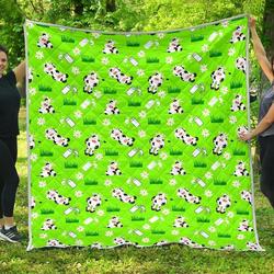 Cartoon Daisy And Cow Cl17100173Mdq Quilt Blanket and Home Decor