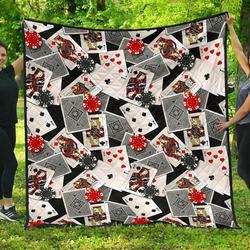 Casino Poker Cl12100129Mdq Quilt Blanket and Home Decor