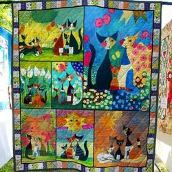 Cat Ambience Quilt Blanket  Quilt and Home Decor