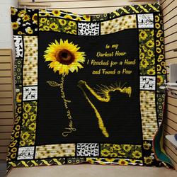 Cat And Sunflowers Quilt Blanket Dhc1402852Td and Home Decor