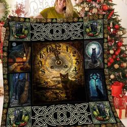 Cat Black Cat Hour BB5 NTTH011298 3D Customized Quilt and Home Decor