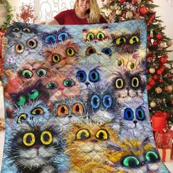 Cat C30 3D Customized Quilt and Home Decor