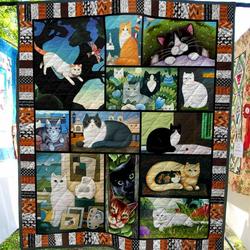 Cat Cat Make Me Happy Quilt Blanket Dhc020120666Td and Home Decor