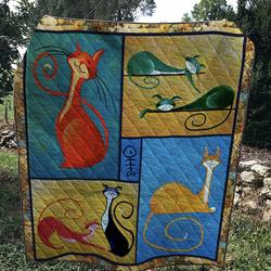 Cat Cute Quilt and Home Decor