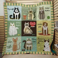 Cat Family Quilt and Home Decor