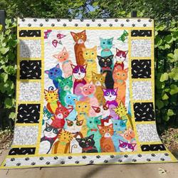 Cat For Cat Lovers Quilt Blanket Dhc04012012Dd and Home Decor