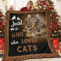 Cat H She and Lovely 3D Customized Quilt and Home Decor