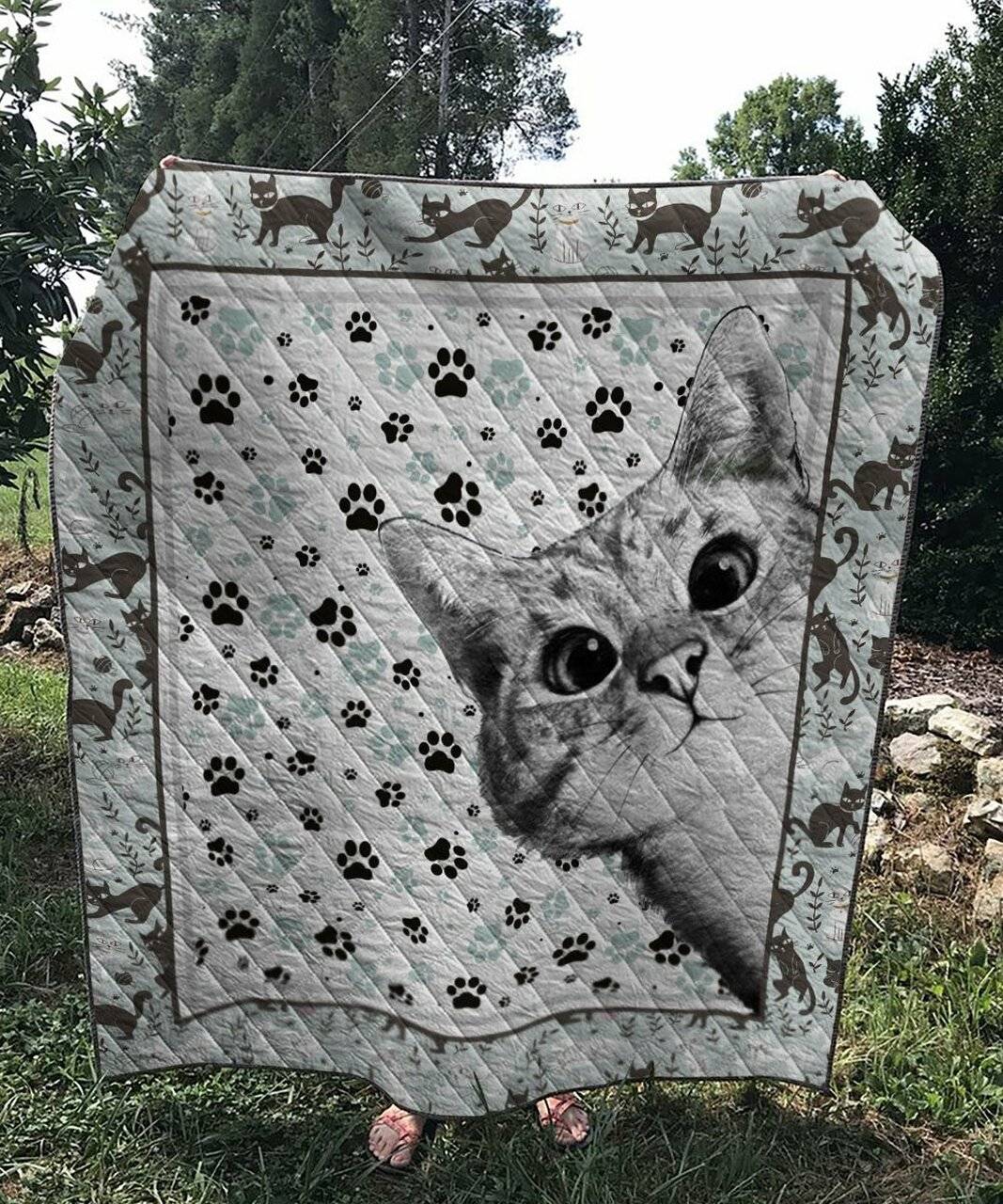 Cat Love Quilt and Home Decor