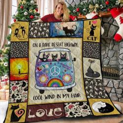 Cat Love VD 3D Customized Quilt and Home Decor