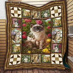 Cat Lovely L V1 3D Customized Quilt and Home Decor